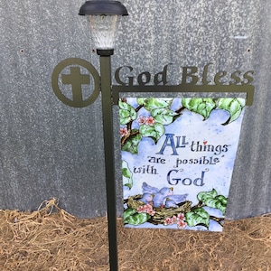 Flag Stand, Cross, Garden, Yard flag stand, yard decor, flags