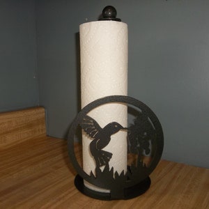 Hummingbird paper towel holder