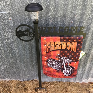 Motorcycle flag stand