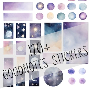 Celestial GoodNotes digitala klistermärken