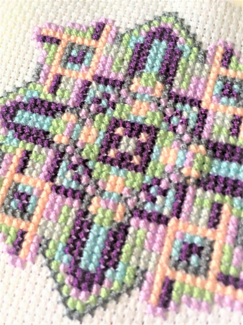 Mini Mandala Inspired Symmetrical Cross Stitch Pattern | Etsy