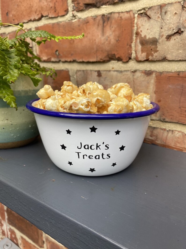 Personalised Treat Bowl Enamel Bowl Snack Bowl Gifts Etsy UK