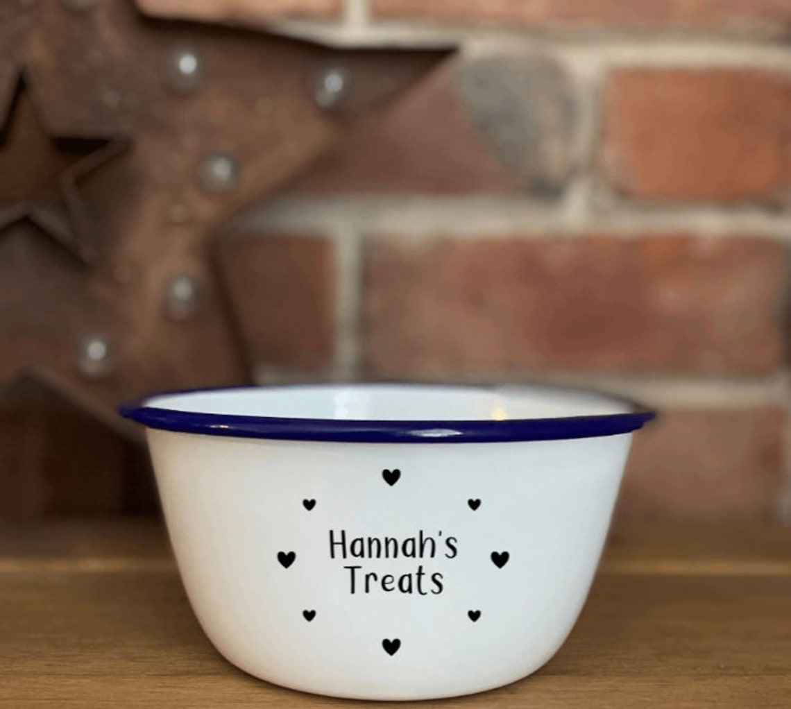 Personalised Treat Bowl Enamel Bowl Snack Bowl Gifts Etsy UK