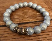 Grace And Glass Enchanted Grey Marbled Bracelet