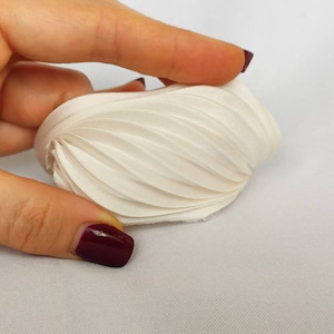 White shibori silk ribbon