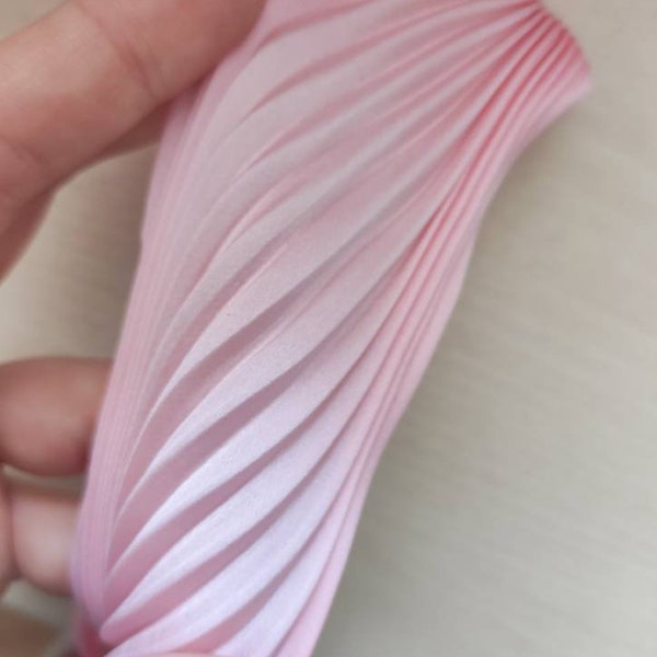 Light pink shibori silk ribbon