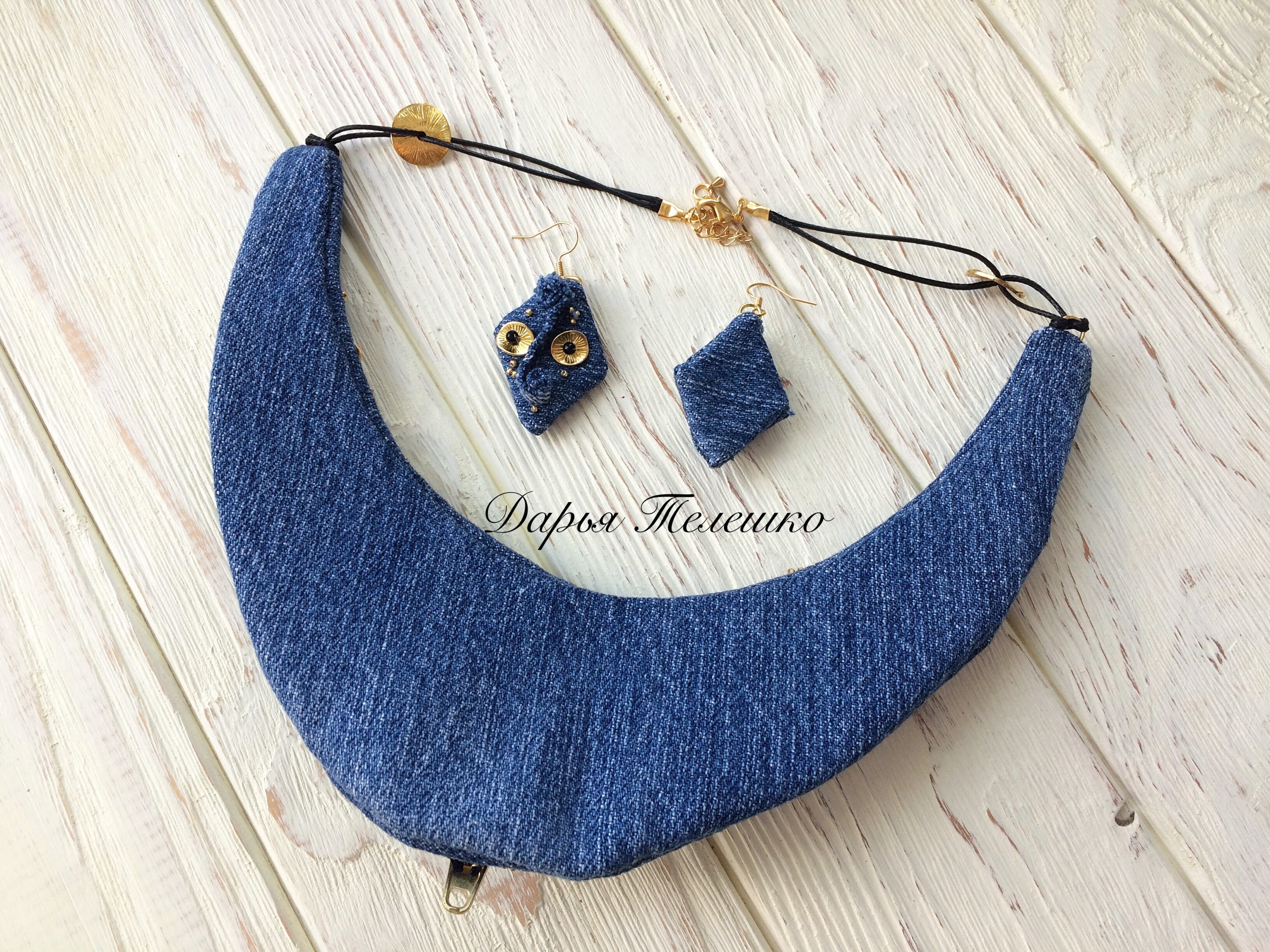 Handmade clearance denim jewelry
