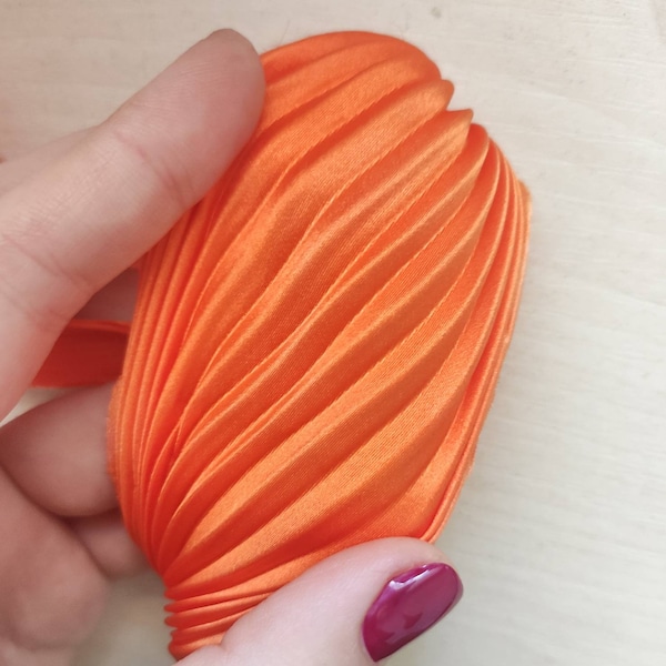 Orange Shibori Silk Ribbon