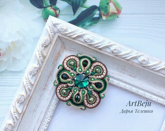 Lot De 3 Broches Anciennes Vintage Avec Strass - Bijoux D'occasion En Bon état