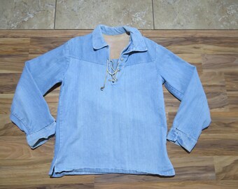 denim pullover shirt