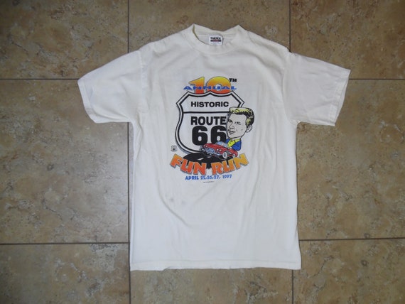 Historic Route 66 Shirt - Vintage Distressed Style T-Shirt Historic Route 66 Shirt - Vintage Distressed Style T-Shirt