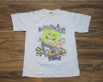 No Fear SpongeBob Is Here Nickelodeon T-Shirt Sz M 2002