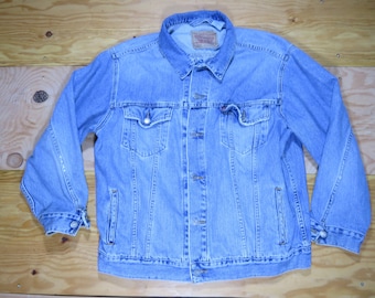 Vintage 80s LEVIS 70505 Jean Denim Jacket Trucker Medium Blue Wash