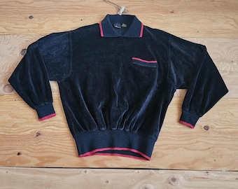 Liz Sport Shirt, Terry Cloth Cabana, Polo Sz M Womens? 1980s