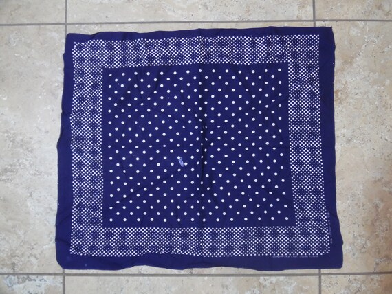 VTG Fast Color Tuside Polka Dot Blue Indigo Bandan