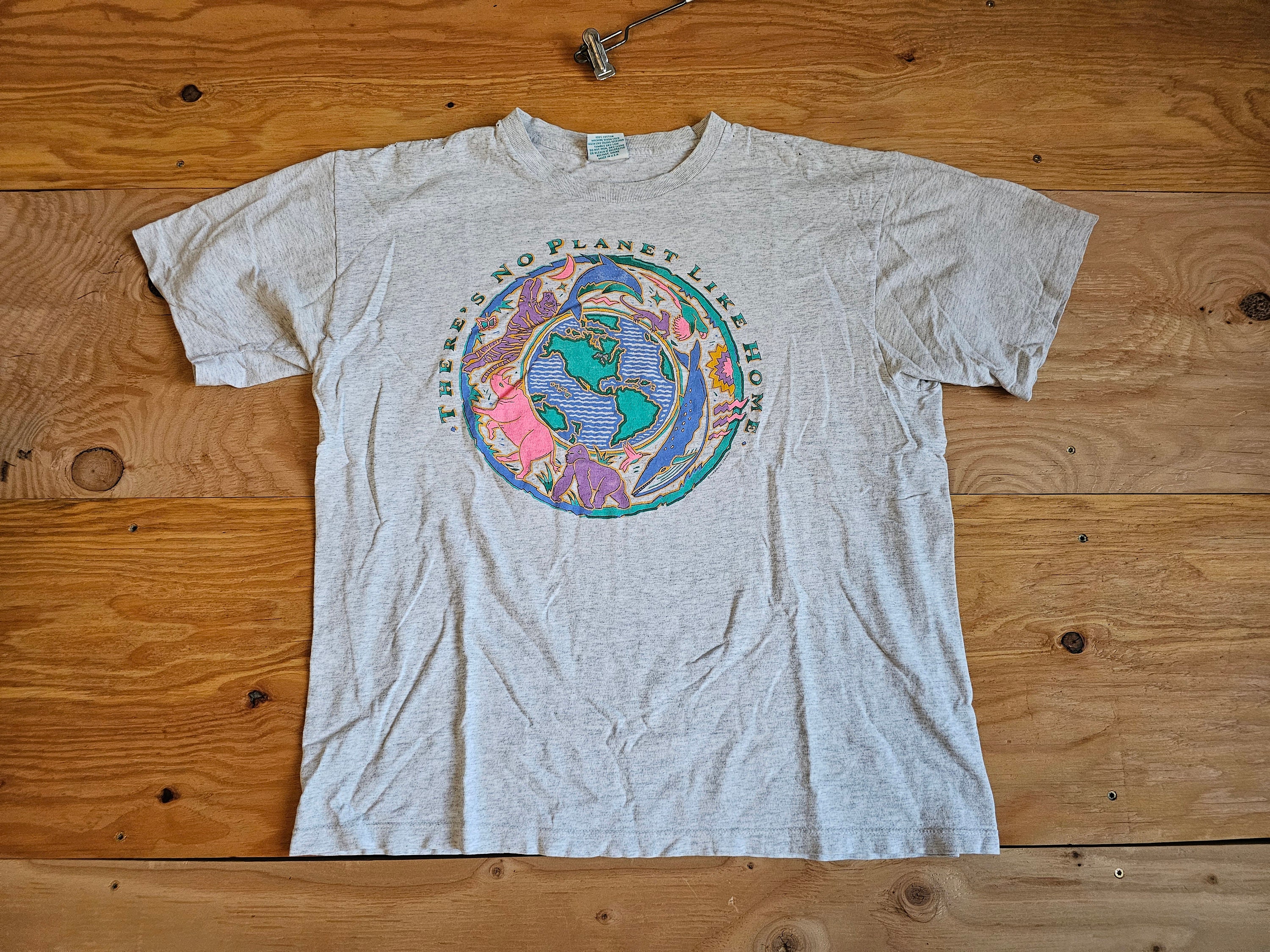 Vintage There is No Planet Like Home Animal Earth Graphic