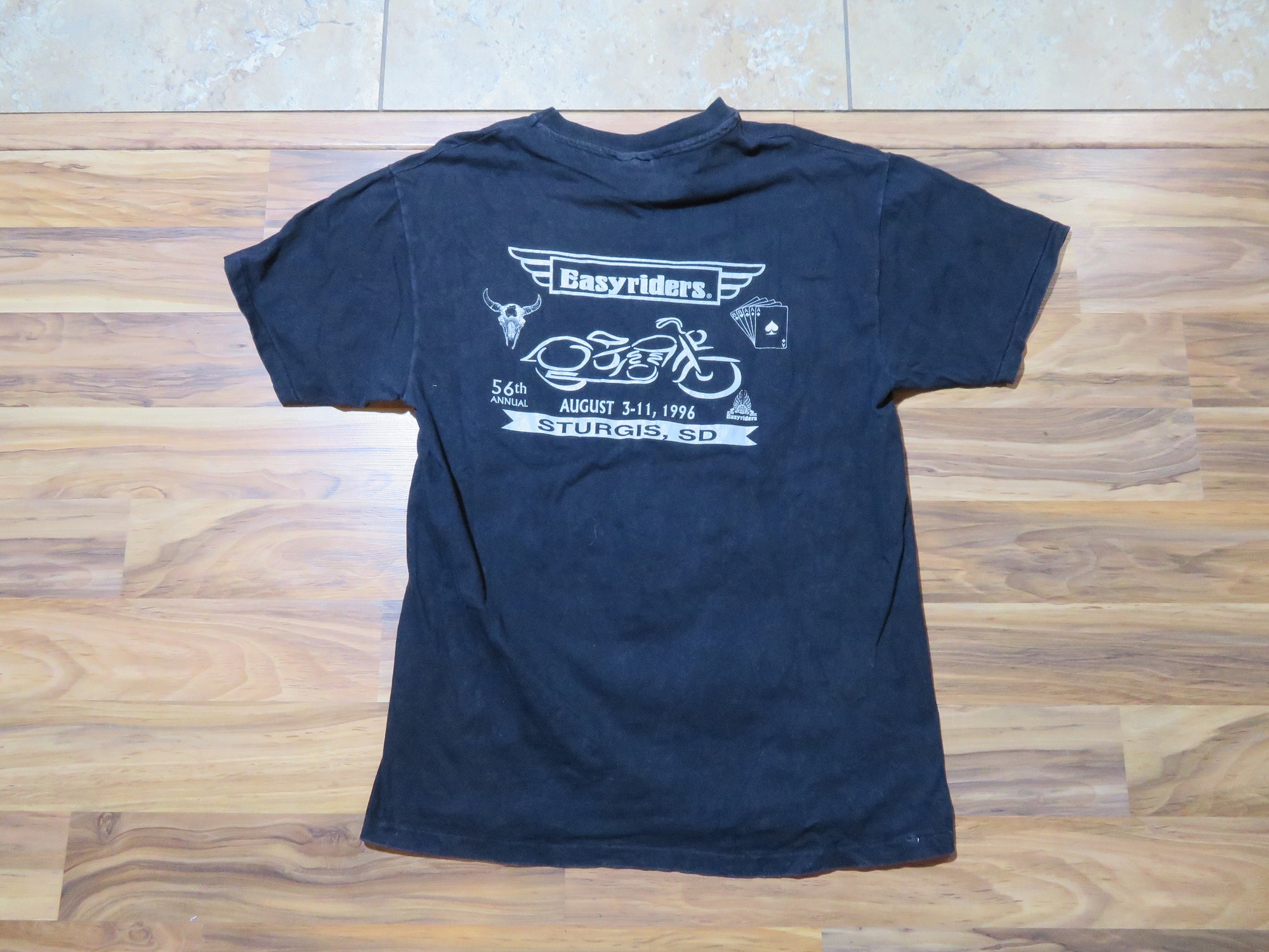Vintage EasyRiders Biker Sturgis 1990s Black T-shirt