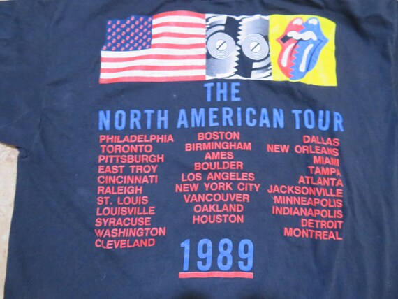 Vintage 1989 Rolling Stones Tour T-Shirt 50/50 Th… - image 4