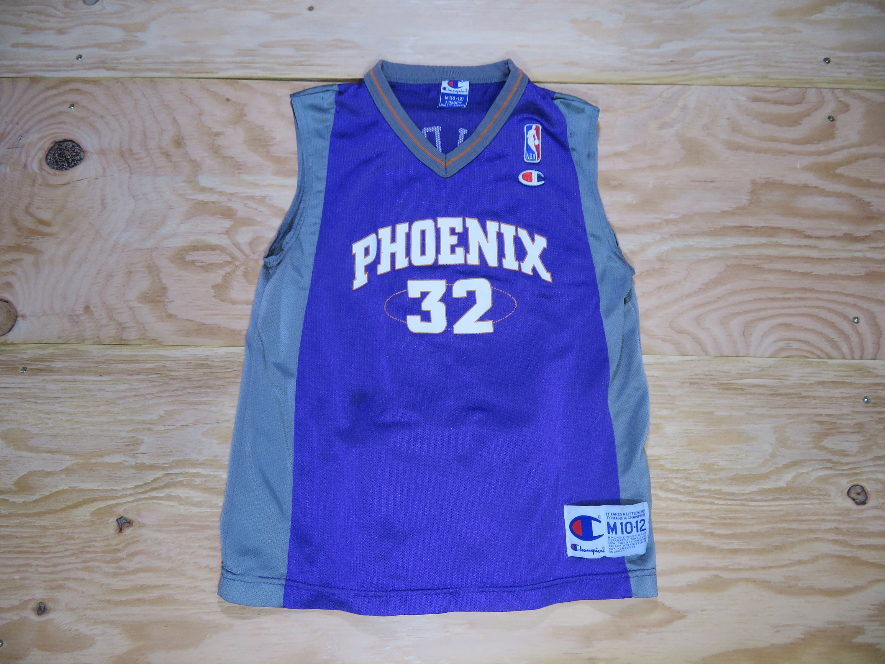 Bootleg Handmade Phoenix Suns Jersey #34 Barkley Custom Patches Sewn On  Small Fit
