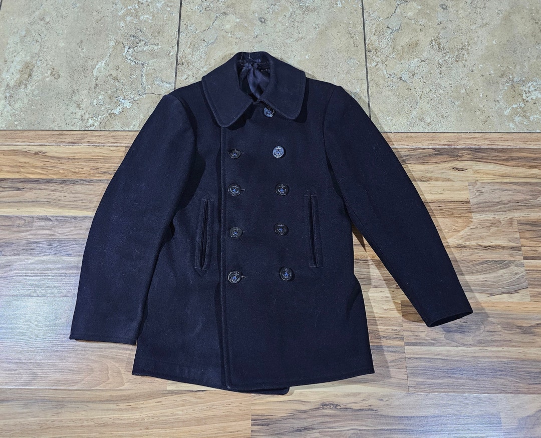 Navy Cold Weather Wool Peacoat, 10-Button | STARS-N-STRIPES CO.