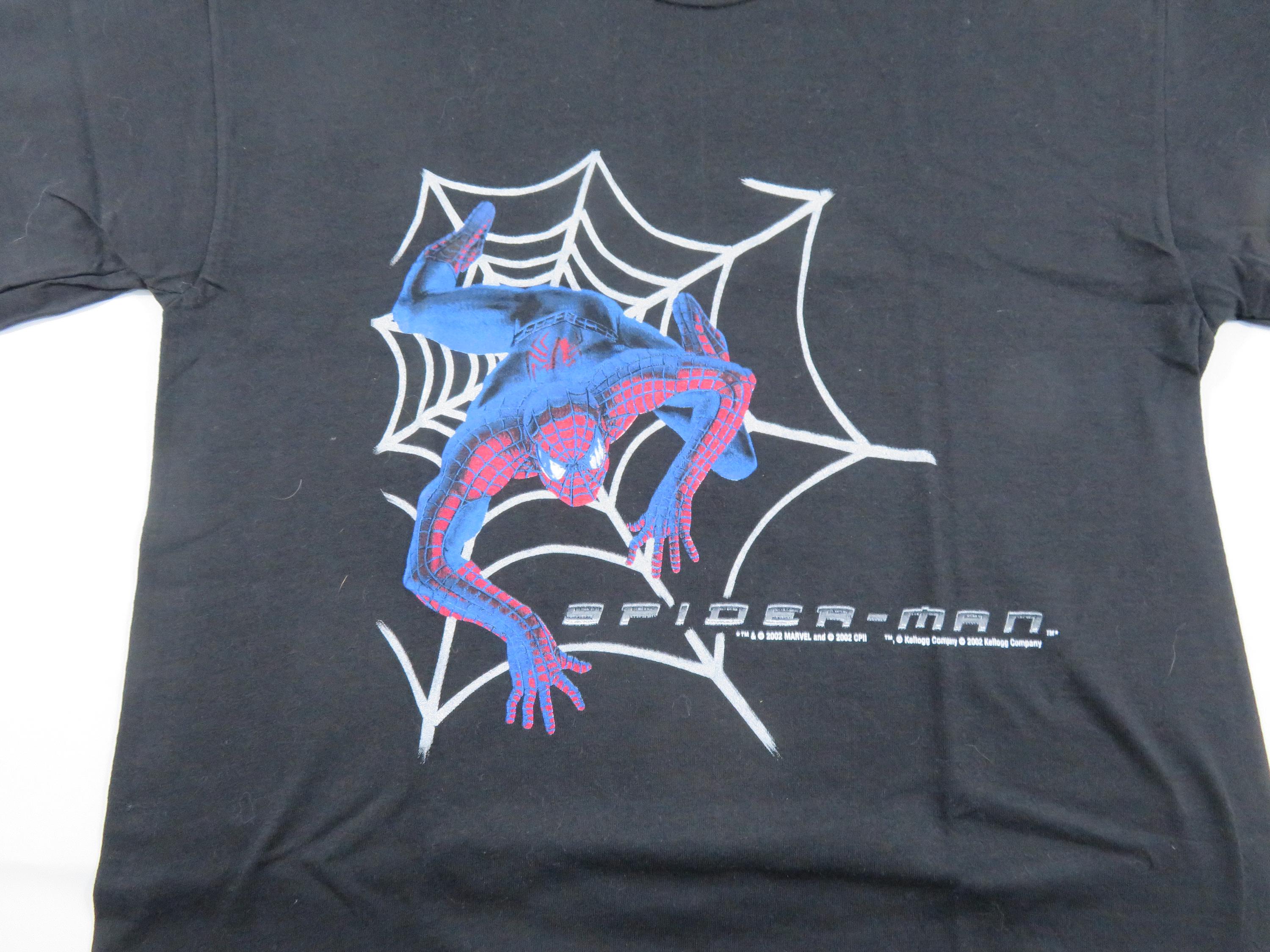 スパイダーマン ポップタルト ブラック Tシャツ 両面 Mサイズ Y2K K10 