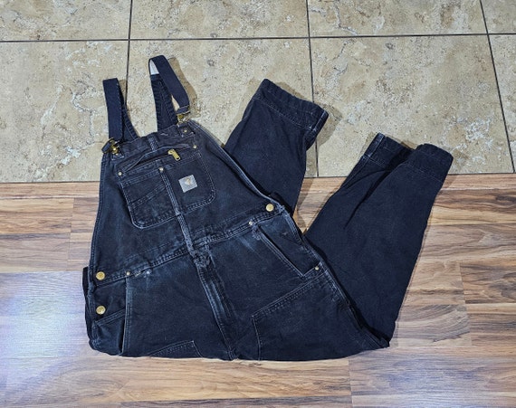 Vintage Carhartt Double-Knee Bib Overalls Carhart… - image 1