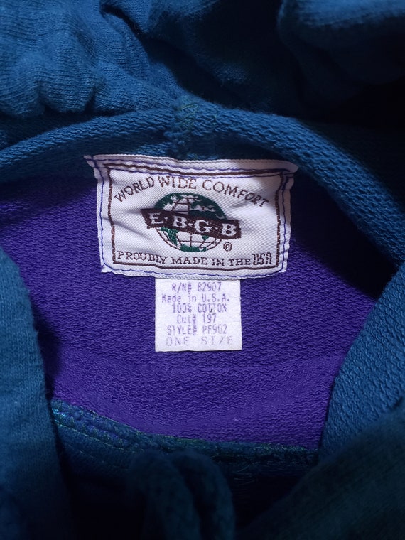 Vintage EBGB Sportswear Color Block Hooded Sweats… - image 4