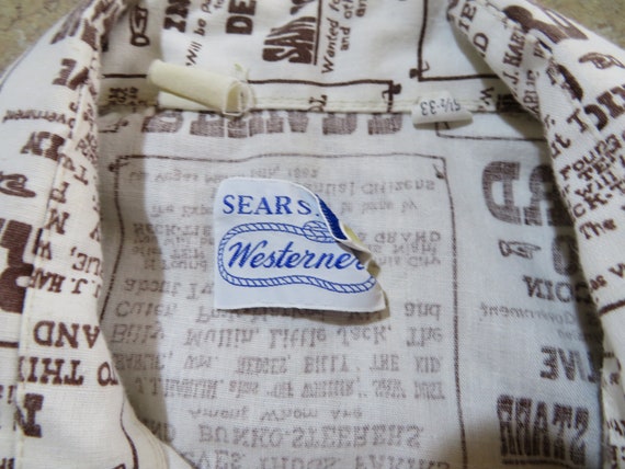 Vintage Sears Westerner All Over Print Cowboy Wes… - image 2
