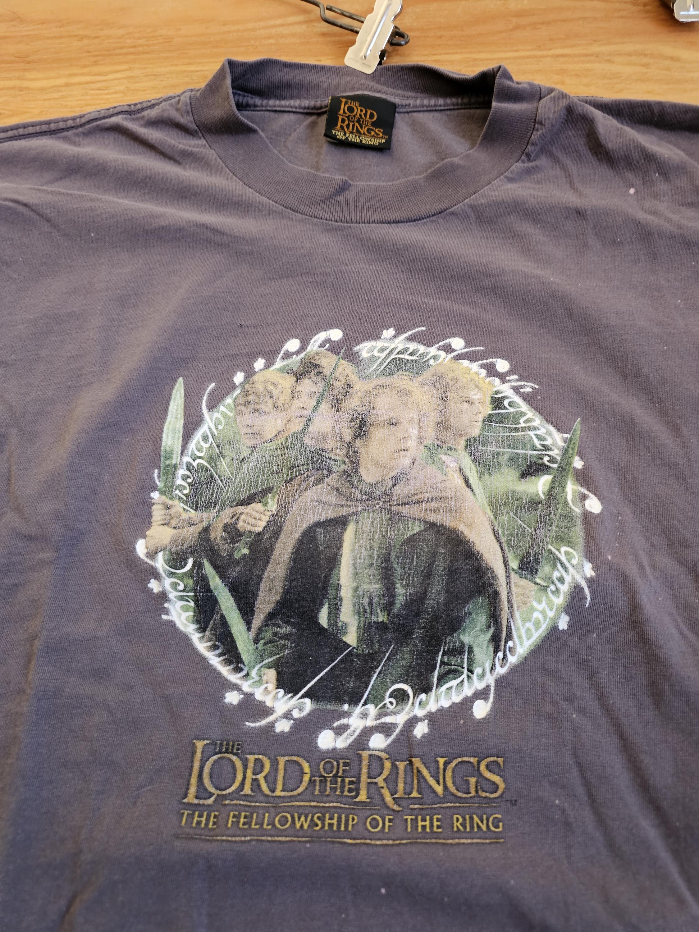 Lord of the Rings T-shirt the Fellowship of the Ring Gray Sz XL