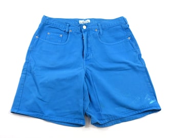 GUESS Jean Shorts Georges Marciano Button Fly Blue Sz 3 Meas Sz 32 1980s