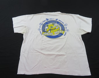 Grateful Dead Spring Break Bear With Beer White T-shirt Sz 2XL 1990s