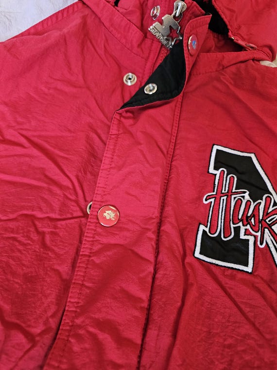 Starter Vintage Nebraska Huskers Nylon Red Black Full Zip