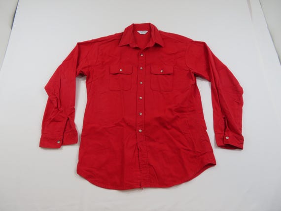 Five Brother Flannel Shirt Red Button up Sz Tall XL 17-17 1/2