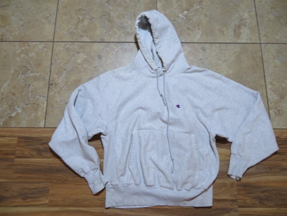 Vintage Champion Reverse Weave Hoodie Sweatshirt Logo Gray Vintage Champion Reverse Weave Hoodie Sweatshirt Logo Gray