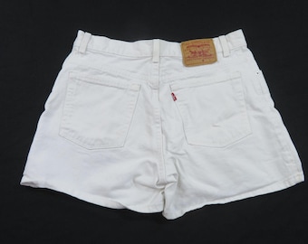 Levi's 955 Jeans Shorts Weiss Made in USA Gr 13 JR Mass 32 1990er Jahre