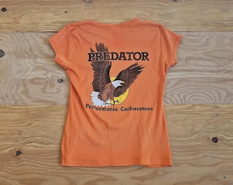 Koszulka z grafiką Predator Eagle z lat 80., wyprodukowana w USA
