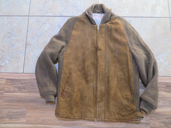 Vintage McGregor Suede Pharaoh Jacket with Wool S… - image 1