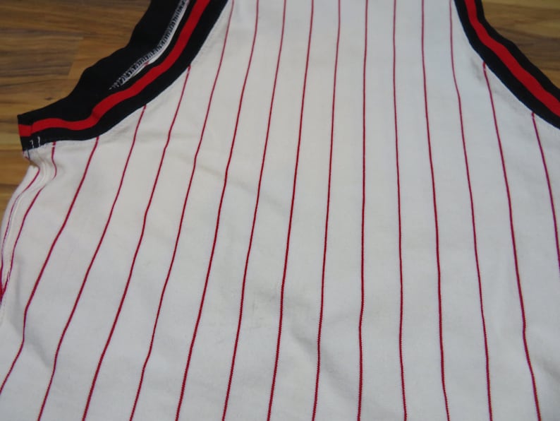 Vintage 1960s Athletic Basketball Jersey Tank Top White REd Etsy