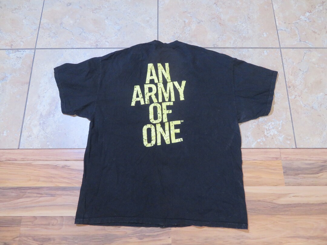 Vintage US Army an Army of One Slogan Black Yellow T-shirt Sz - Etsy