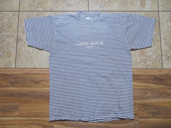 Vintage Guess Jeans USA Horizontal Striped T-shirt Georges - Etsy