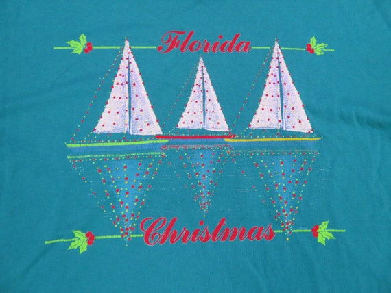 Vintage Florida Christmas Sailboats with Lights T… - image 2
