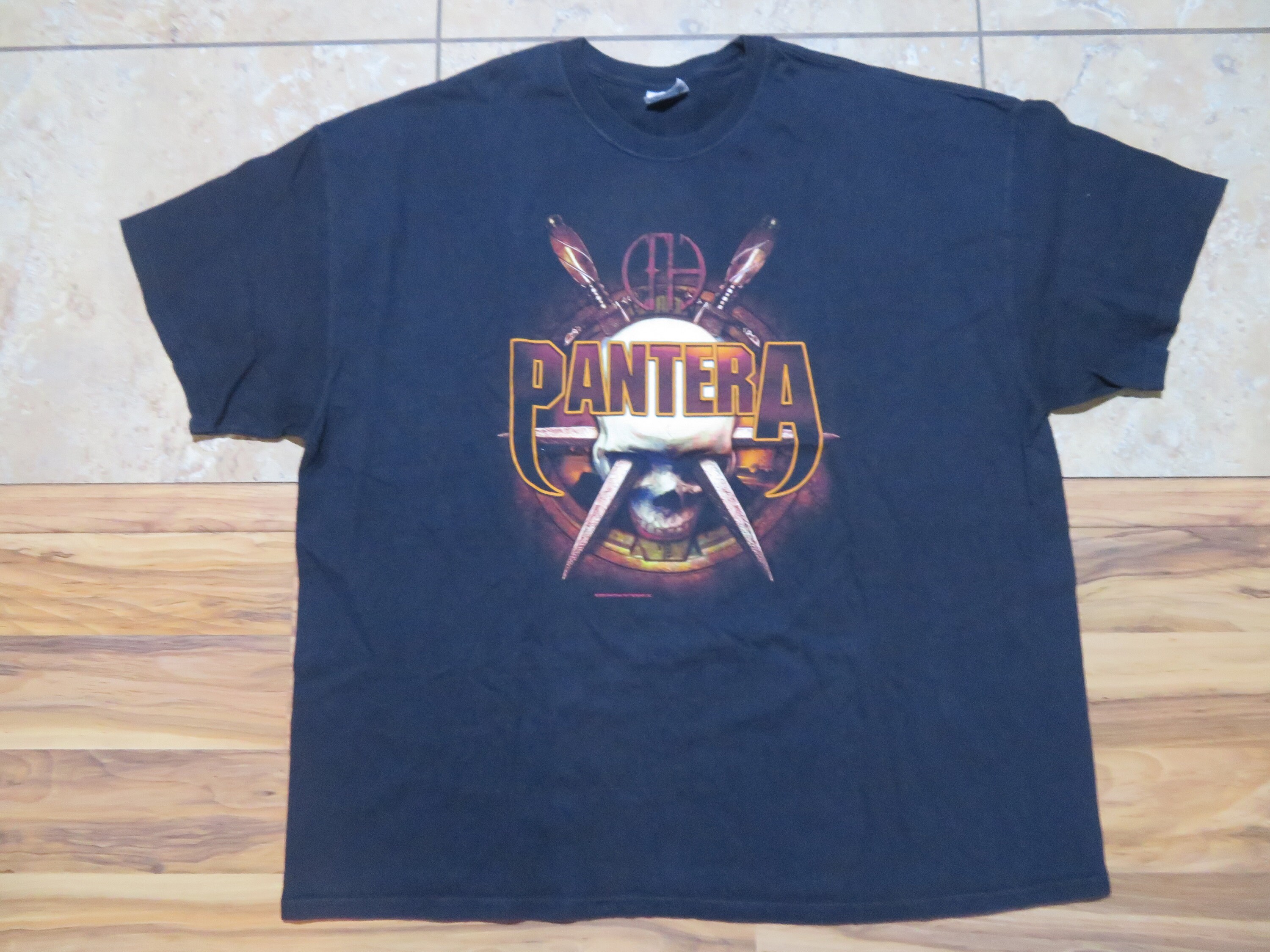 Pantera Rock Band T-shirt Double-sided Graphic Black Orange