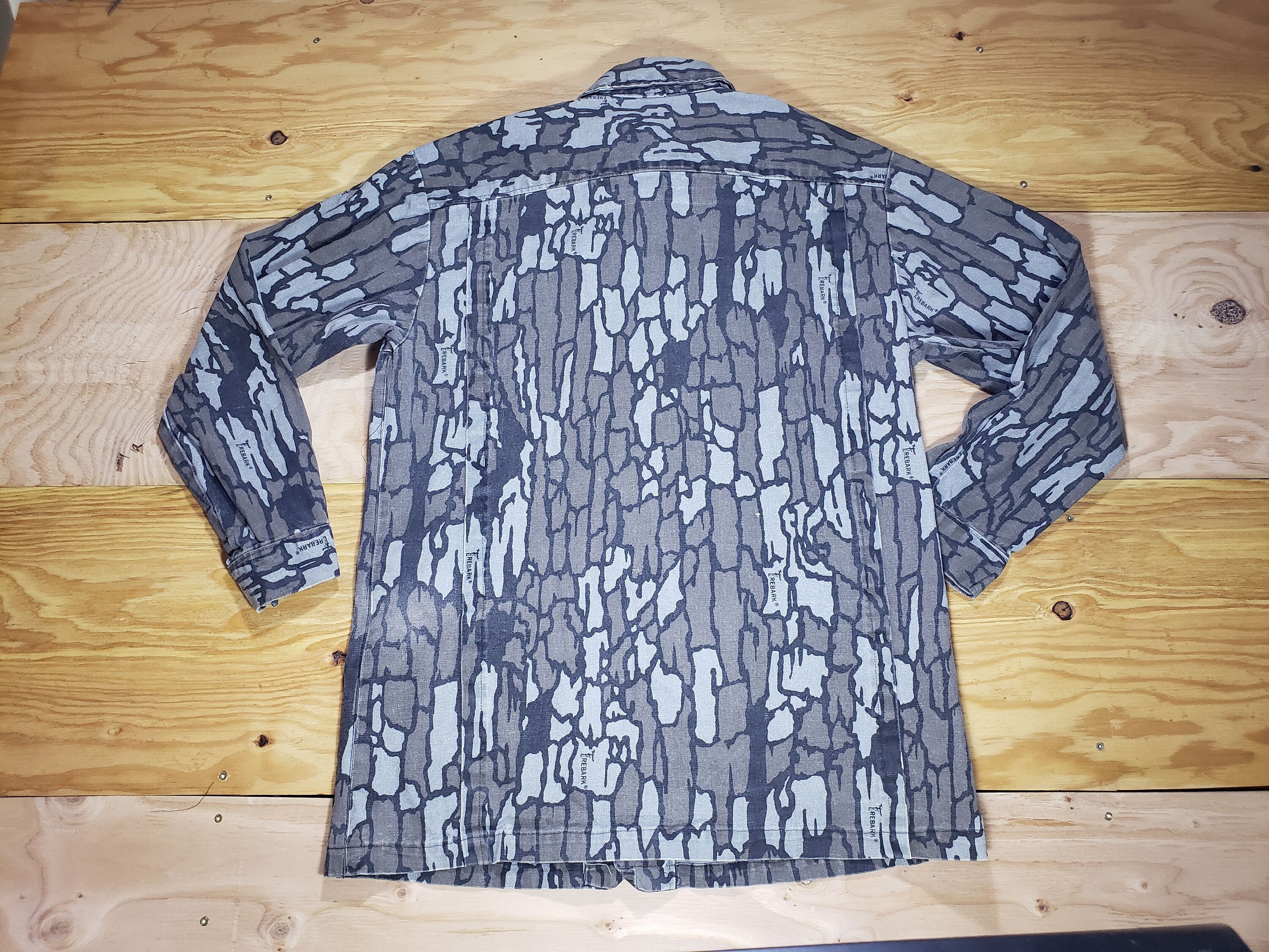 80’s trebark camouflage shirt jacket カモ VTG L 80s Distressed Trebark Camo Streetwear Jacket Hunting