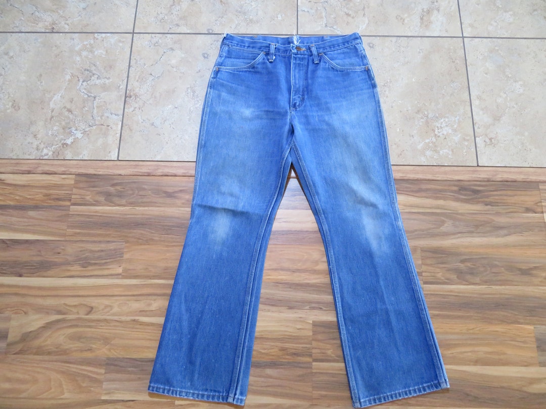 Vintage Wrangler 82611NV Jeans Med Blue Wash Made in USA Sz Etsy