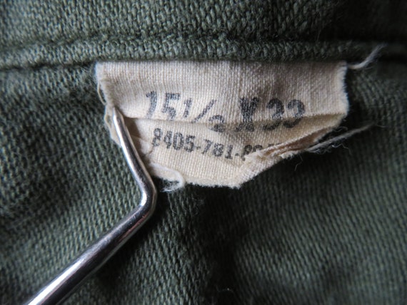 Vintage Military Cotton Sateen Uniform Shirt Viet… - image 4