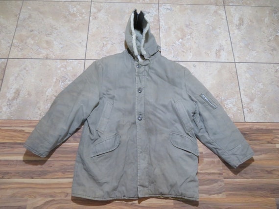 Vintage 60s Civilian B-9 Sherpa Lined Winter Park… - image 1