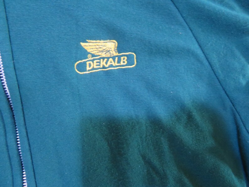 Vaintage DEKALB Hoodie Sweatshirt Seed Products Farm Green Gold