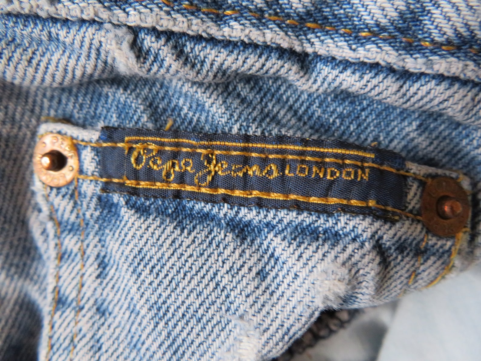 Vintage PEPE JEANS Pepe Jeans London Light to Med Blue Denim Etsy