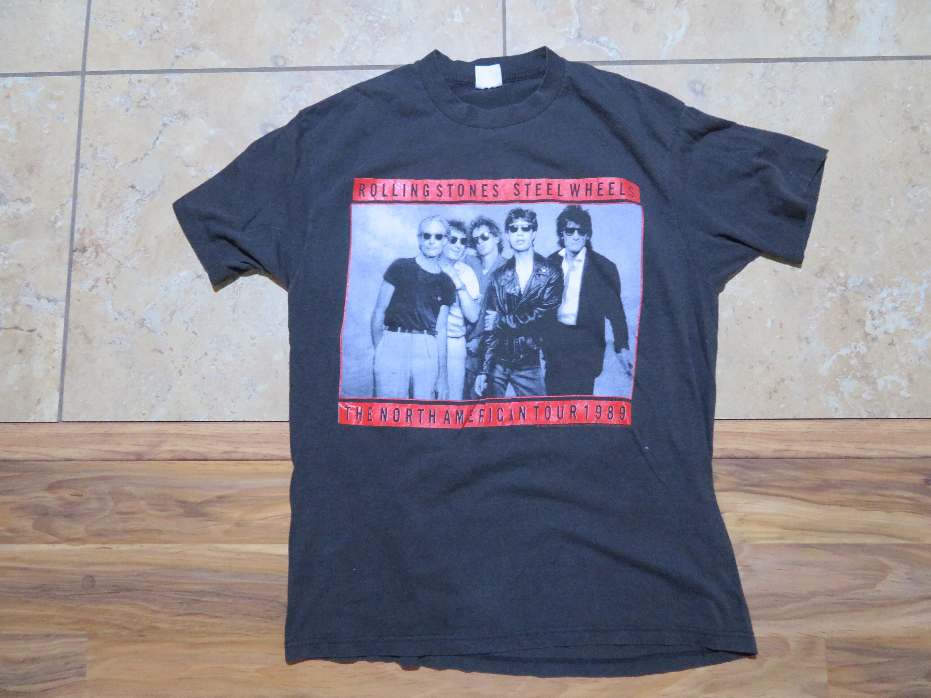 VTG Rolling Stones Steel Wheels Rock T-shirt Budweiser 1989 VTG Rolling Stones Steel Wheels Rock T-shirt Budweiser 1989