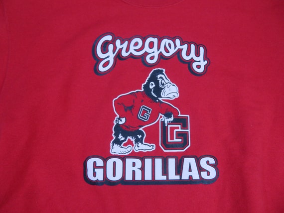 Vintage Gregory Gorillas Ape Graphic Red White Bl… - image 2